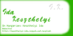 ida keszthelyi business card